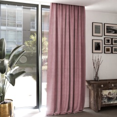 Schöner Samtvorhang, für das Zimmer, leicht glänzend, Puderrosa