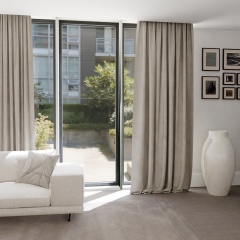 Weicher Verdunkelungsvorhang , Farbe Cappuccino, für Wohnzimmer, Zimmer, ohne Bügeln