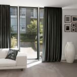 Glamour Style Vorhang einfarbig dunkel Stahl 