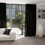 Glamour Style Vorhang einfarbig schwarz 