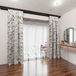 Moderner Wohnzimmer-Vorhang, natürlich, matt, schönes Blumenmuster