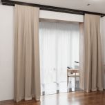 Moderner Verdunkelungsvorhang, matt, Maßanfertigung, beige 