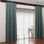 Moderner Verdunkelungsvorhang, matt, nach Maß, grün-blau