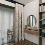 Schöner natürlicher Verdunkelungsvorhang für das Zimmer, matt, florales Muster 