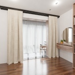Modischer einfarbiger Vorhang, für das Wohnzimmer, matt, soft touch, beige