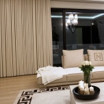 Modischer einfarbiger Vorhang, für das Wohnzimmer, matt, soft touch, beige