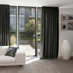 Glamour Style Vorhang einfarbig dunkel Stahl 