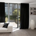 Glamour Style Vorhang einfarbig schwarz 