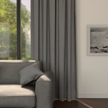 Moderne Blackout Verdunkelungsvorhang, dunkelgrau