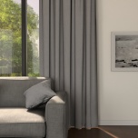 Schöne Blackout Verdunkelungsvorhänge, für das Wohnzimmer, matt, grau beige 