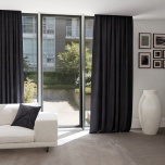 Moderne Verdunkelungsvorhang, für Wohnzimmer, verdunkeln, matt, dunkel graphit 