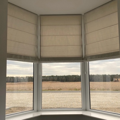 Raffrollo Blackout in mattem Beige