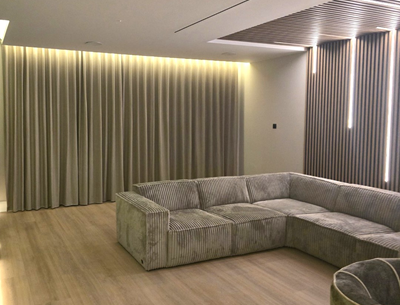 Beige Verdunkelungsvorhänge für Wohnzimmer