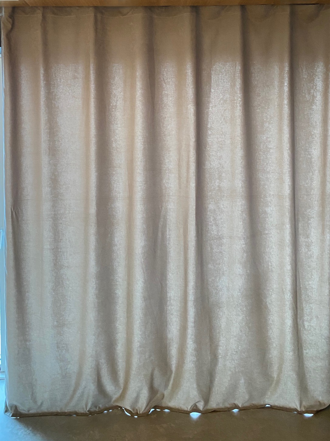 Curtain covering window