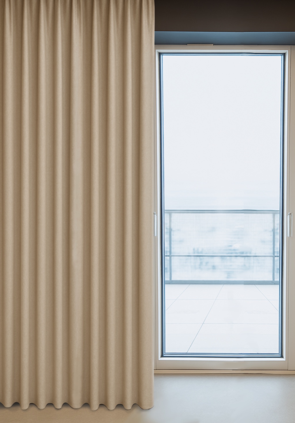 Curtain covering window